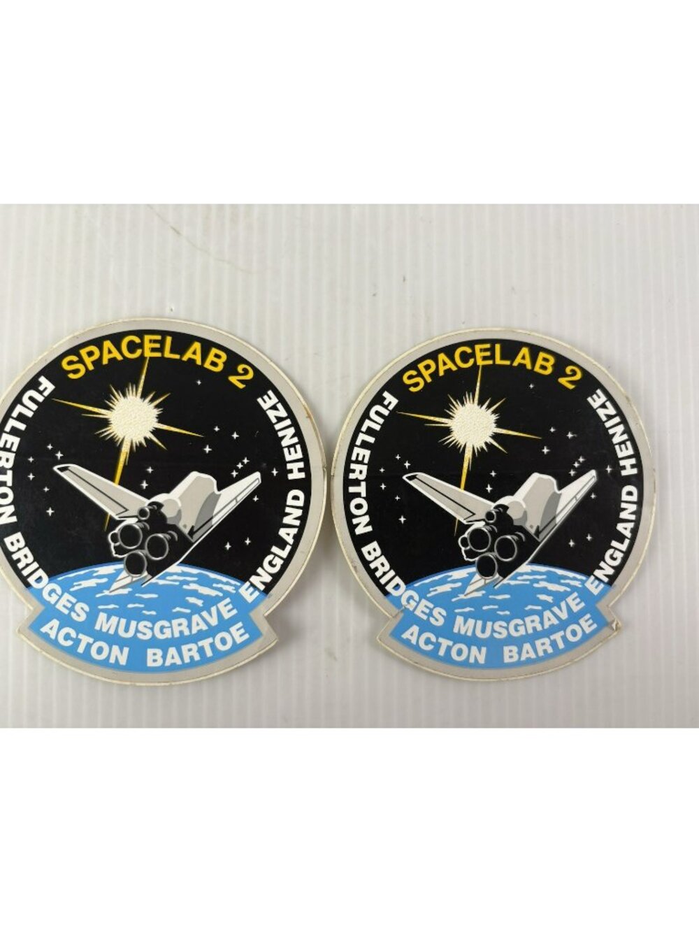 SPACELAB 2 Decal/Sticker Fullerton Bridges Musgrave England Henize Action Bartoe